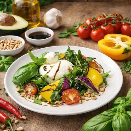 Салат «Бурата с томатами»