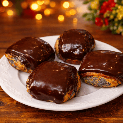 Шоколадные булочки с маком (4 шт)
