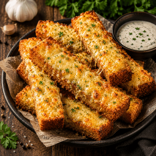 Гренки чесночные с сыром