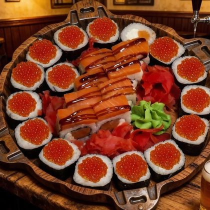 Сет с красной икрой "Живём один раз"
