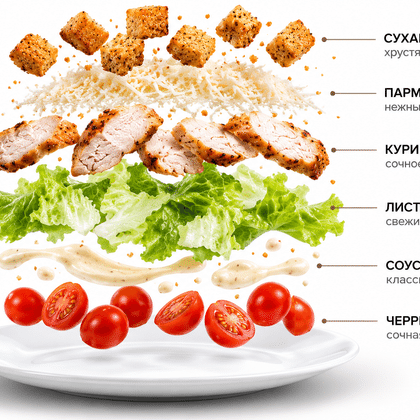 Салат «Цезарь» с курицей