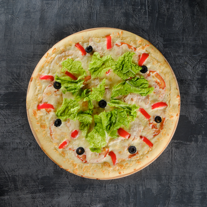 Пицца Цезарь с курицей