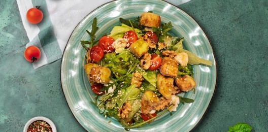 Салат с Хрустящими баклажанами