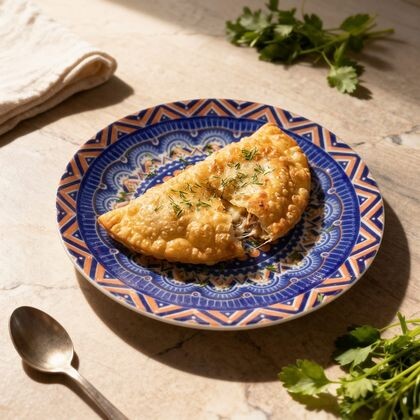 Чебурек с мясом и сыром