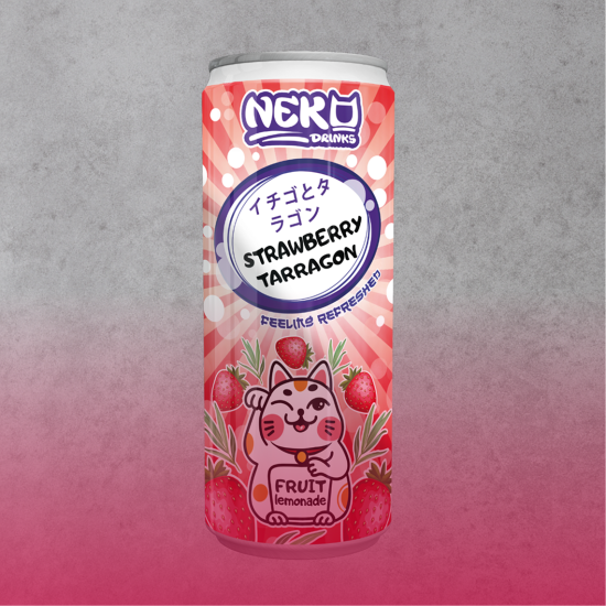 Лимонад Неко: клубника и тархун