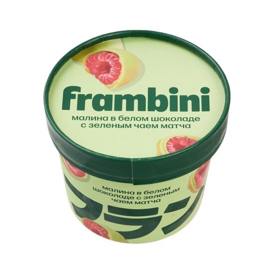 Малина в белом шоколаде с зеленым чаем матча Frambini