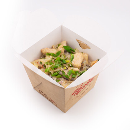 Сливочная паста с цыпленком и грибами