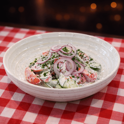 Овощной салат со сметаной