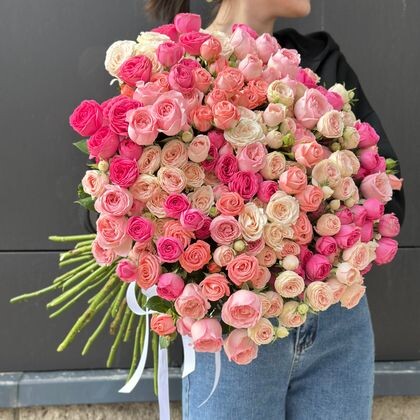 51 кустовая роза под ленту