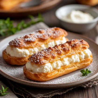 Эклер с творогом