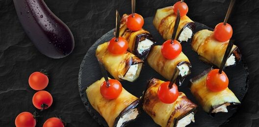 Рулетики из баклажанов