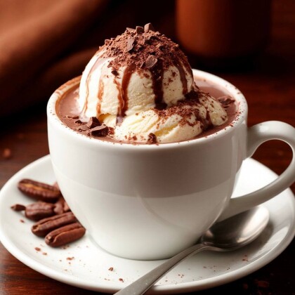 Горячий шоколад с мороженым
