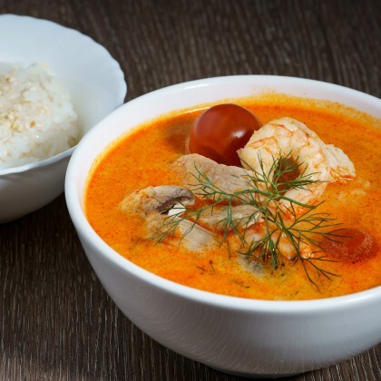 Том ям с курицей + рис