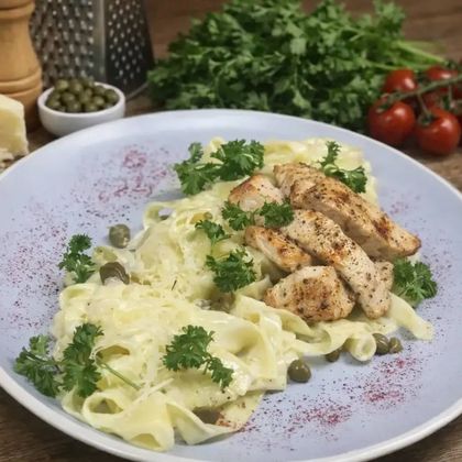 Фетучини с курицей