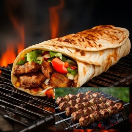 Шаурма МЯСО НА МАНГАЛЕ КУРИЦА
