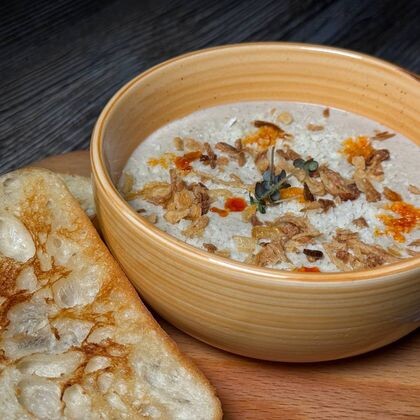 Крем суп из белых грибов