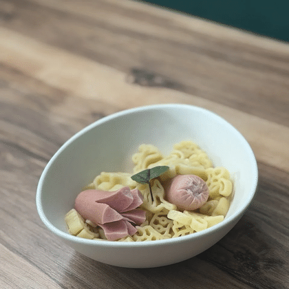 Макароны с сосисками