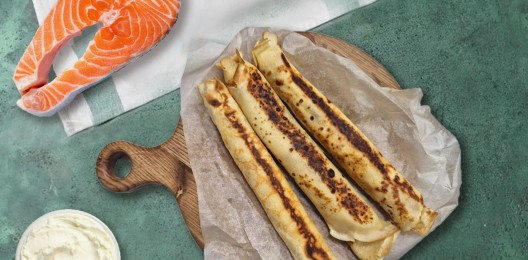 Блины с форелью