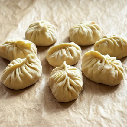 Замороженные манты с тыквой