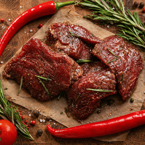 Говяжья вырезка в маринаде за 100 гр