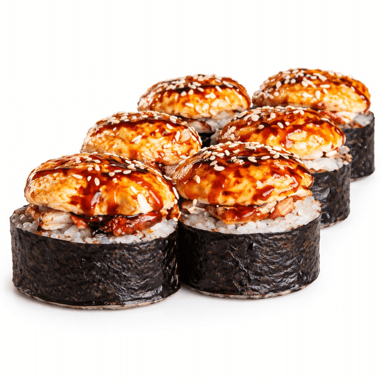 Ролл с угрем и лососем