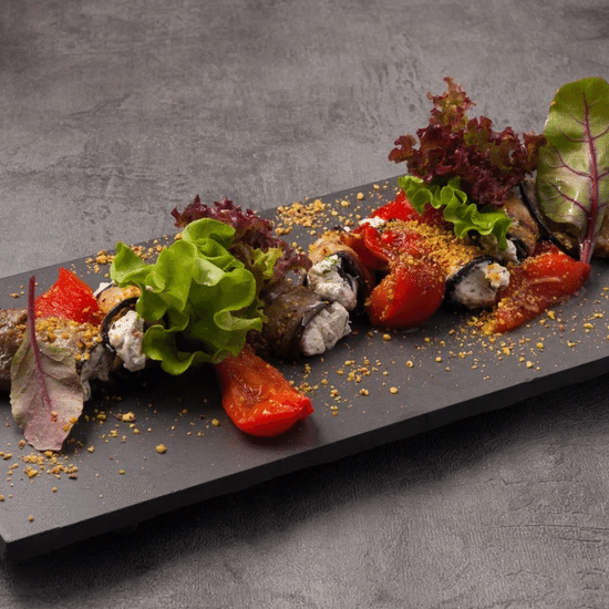 Рулетики из баклажанов