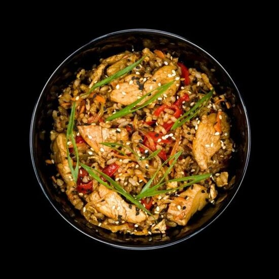 Тяхан с курицей