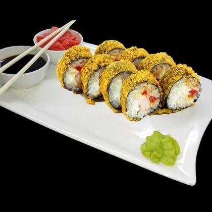 Жаренный ролл с курицей