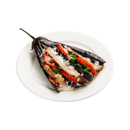 Баклажан с бужениной и сыром