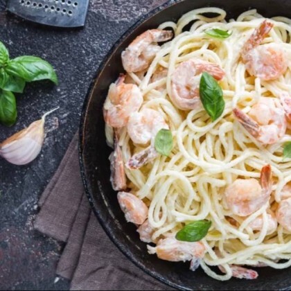 Паста с креветками