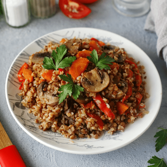 Гречка с овощами