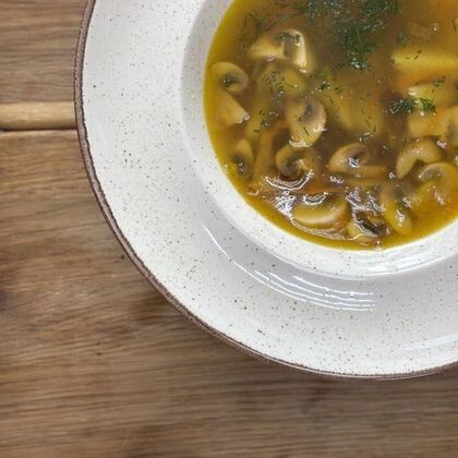 Суп с фасолью и грибами