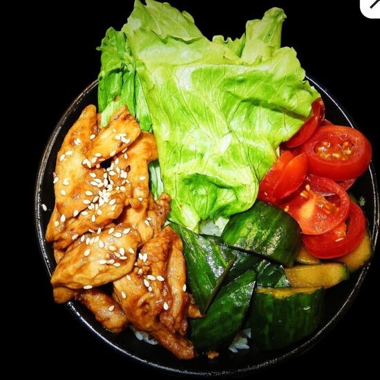 Салат Азбука с курицей терияки