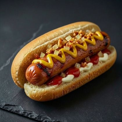 Хот-дог куриной сосиской