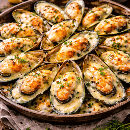 Мидии в соусе экстра чиз