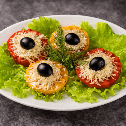 Закуска Помидорки с сыром и чесночком