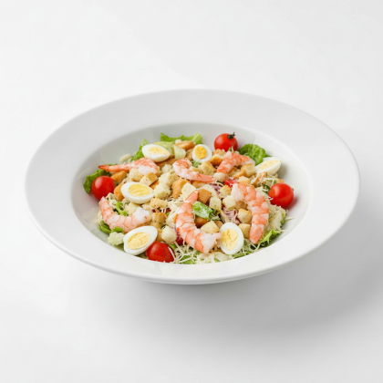 Салат «Цезарь» с креветками