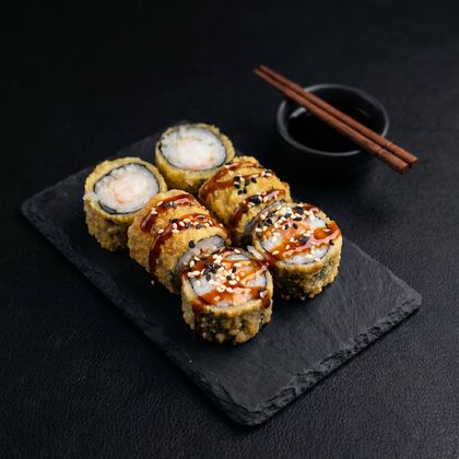 Жареные маки с креветкой