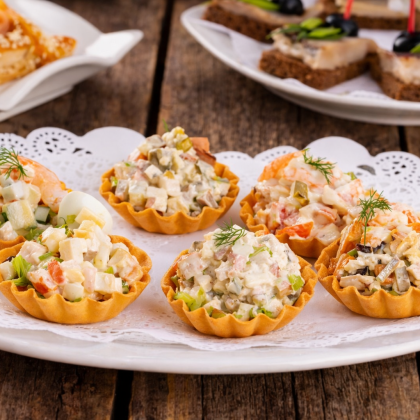 Тарталетки с салатом 1 шт