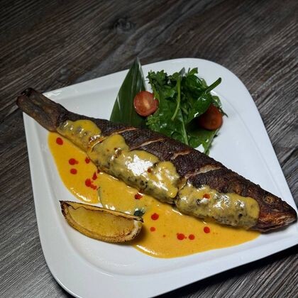 Сибас с соусом Том ям