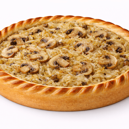 Постный пирог с капустой и грибами