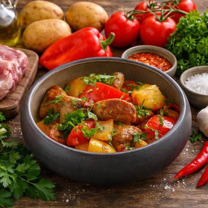 Аджахури с курицей