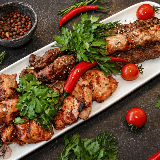 Мясное ассорти на углях