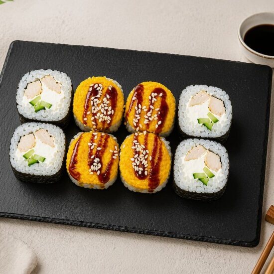 Ролл запечённый с куриным филе