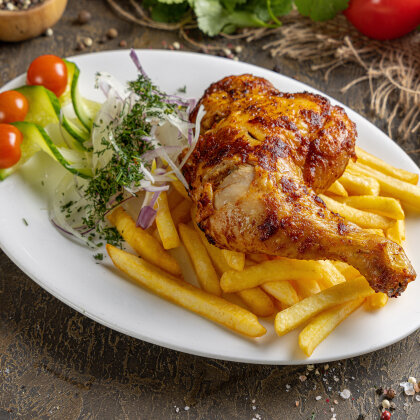 Окорочка с картошкой фри