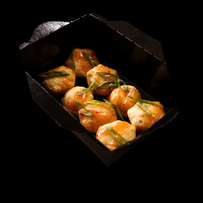 Жареные пельмешки с креветкой