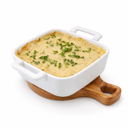 Запеканка из трески с овощами и картофелем