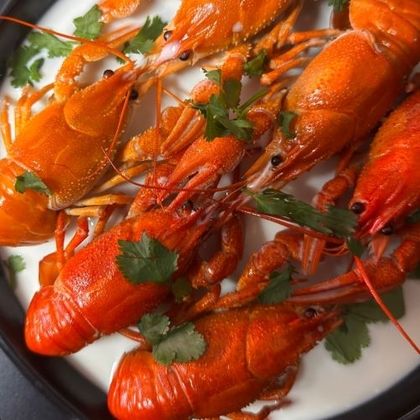 Раки в сливочном соусе