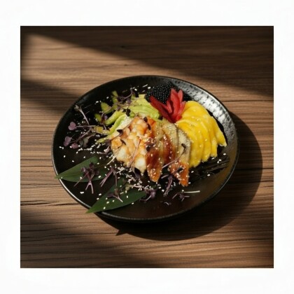 Чираши с креветкой и угрем