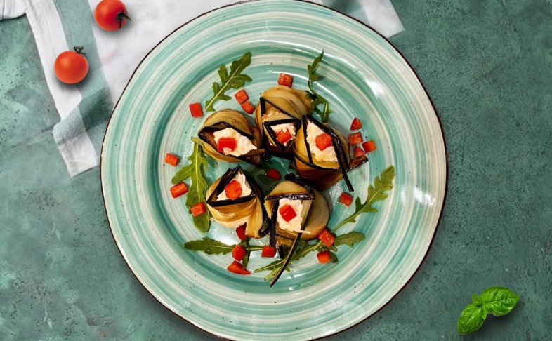 Рулетики из баклажанов